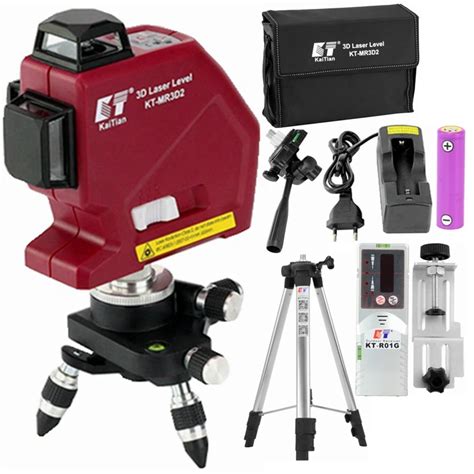 KaiTian 3D Laser Level Tripod Self Leveling 360 Cross Horizontal