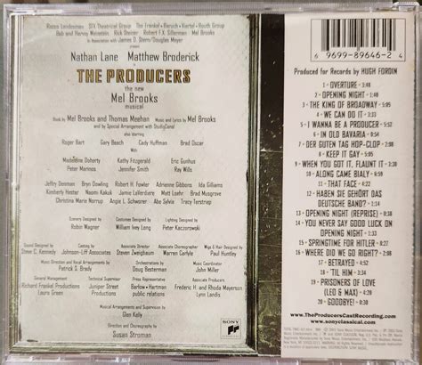 The Producers [original Broadway Cast Recording] Cd 2001 Sony Classical Ebay