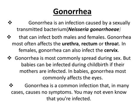 Gonorrheaneisseria Gonorrhoeae Ppt