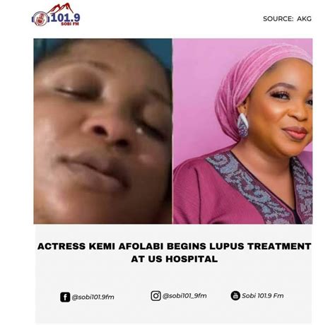 Actress Kemi Afolabi Begins Treatment In US Hospital SOBI101 9FM