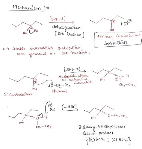 Solved Bromo Methylhexane Reacts With Ethanol To Give A Racemic