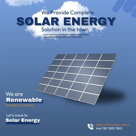 Solar Energy Ad Flyer Template Postermywall