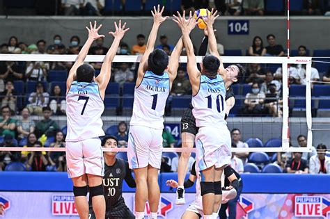 Nu Posts Th Straight Win Downs La Salle In Uaap Men S Volleyball