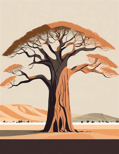 Premium Photo Baobab Tree Illustration