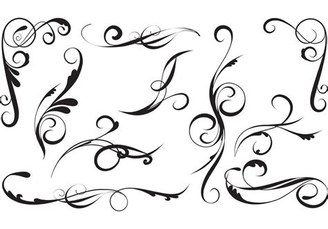 Elegant Vector Swirls Pack | Free vector art, Swirly designs, Vector art