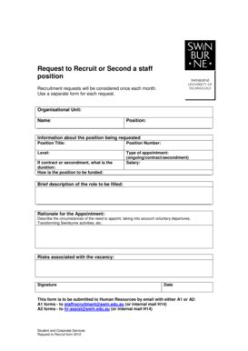 Fillable Online Swinburne Edu RA Application Form Summer RA Doc