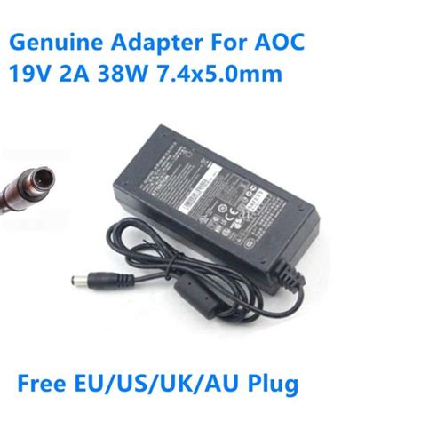 Genuine 19V 2A 38W 7 4x5 0mm ADPC1936 Power Supply AC Adapter For AOC