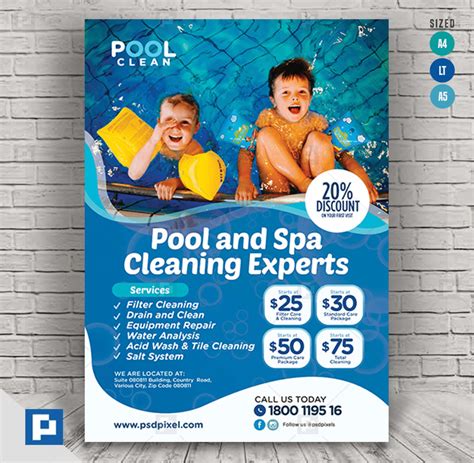 Pool Maintenance Flyer - PSDPixel