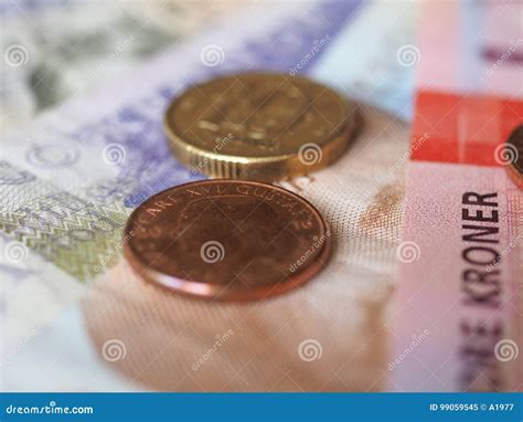 Norwegian Krone Notes And Coins Norway Stock Image Image Of Bill