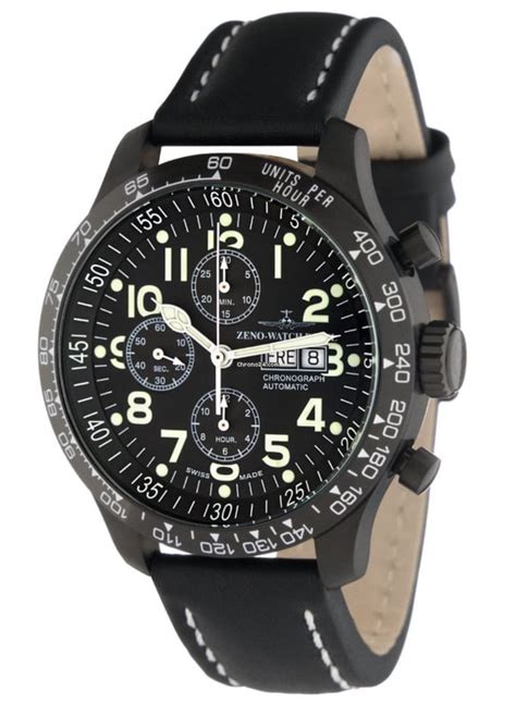 Zeno Watch Basel Oversized Pilot Tachymeter Chronograph For R