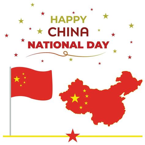 Vector Illustration Of Peoples Republic Of China National Day Flag