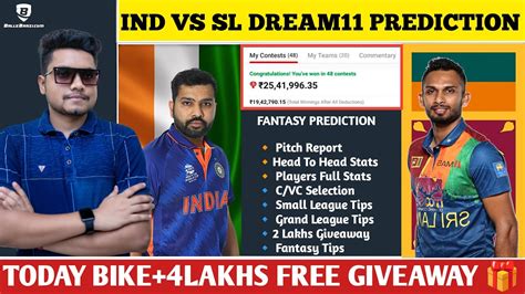 IND Vs SL Dream11 Prediction Today Match India Vs Sri Lanka Playing