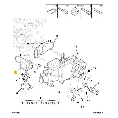 For Citroen Berlingo C5 Xsara 2 0HDI Thermostat Housing Coolant Flange