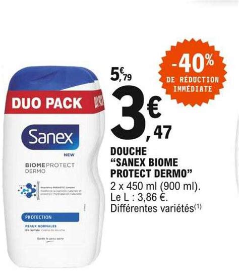 Promo Douche Sanex Biome Protect Dermo Chez E Leclerc Icatalogue Fr