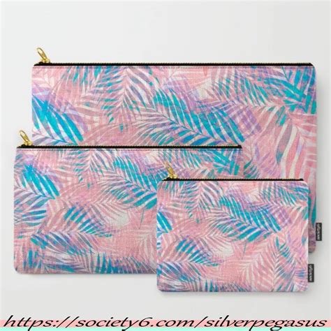 Silverpegasus Palm Leaves Iridescent Pastel Carry All