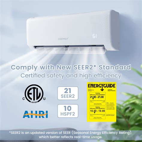 Energy Star Certified 12000 Btu 21 Seer2 208 230v Ductless Mini Split Air Conditioner With