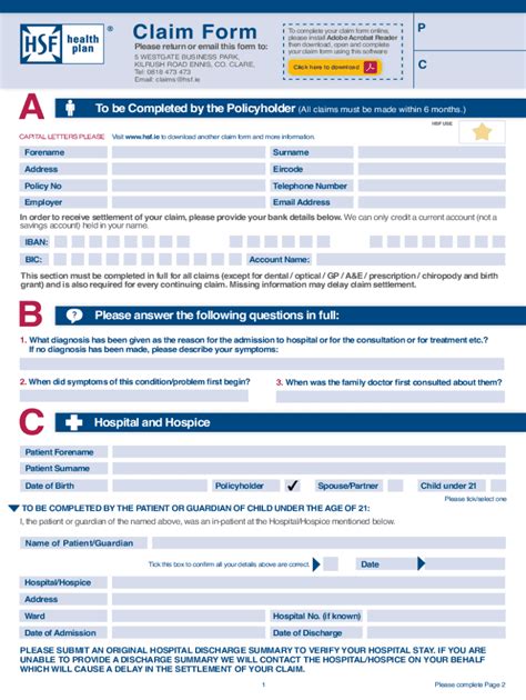 Hsf Claim Form Complete With Ease Airslate Signnow