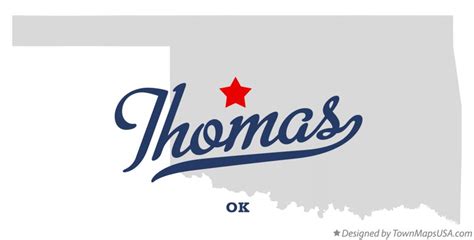 Map of Thomas, OK, Oklahoma