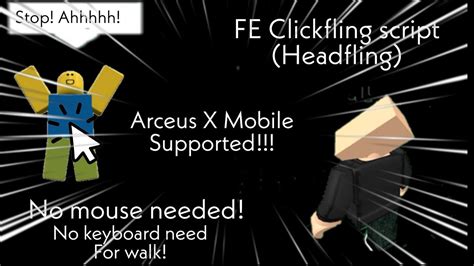 Fe Click Fling Script Arceus X Roblox Youtube