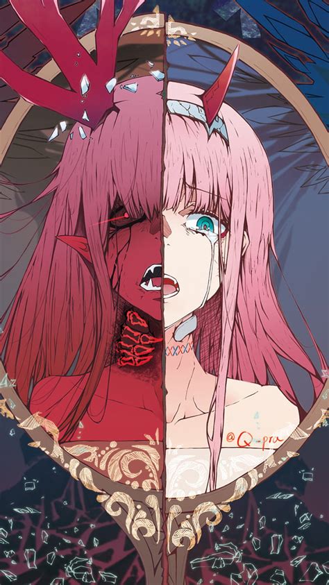 Zero Two Past 002 Anime Darling In The Franxx Zero Two HD Phone