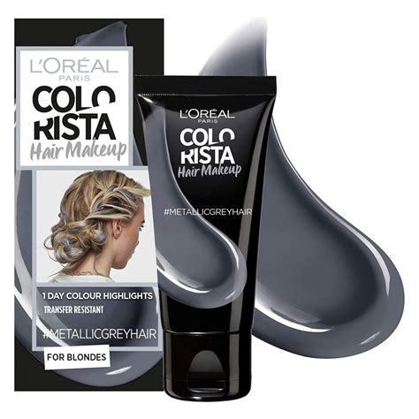 Loreal Colorista Hair Makeup For Light Blonde Hair Metallic Grey