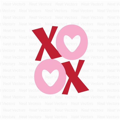 Xoxo Svg Valentine Svg Heart Svg Love Hugs And Kisses Valentines