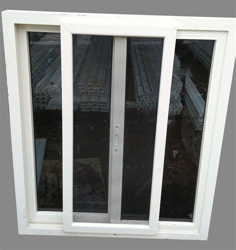 Powder Coated Toughened Glass Pvc Sliding Window At Rs Piece In