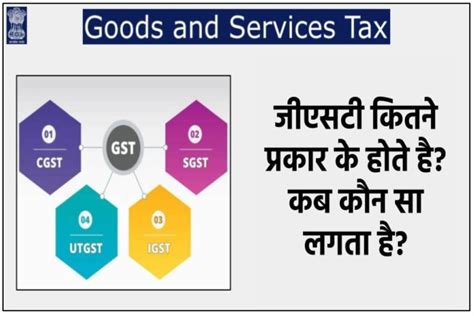 जीएसटी कितने प्रकार के होते है कब कौन सा लगता है Types Of Gst In Hindi