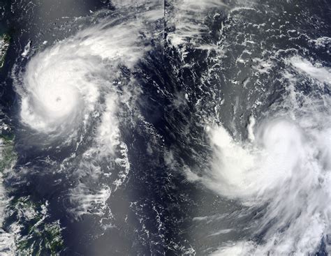 Typhoon Tembin 15W And Tropical Storm Bolaven 16W In The Philippine Sea