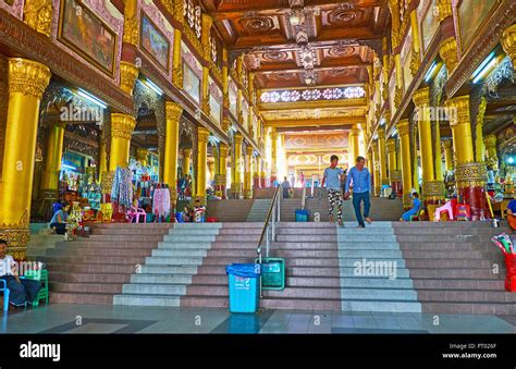 Yangon Myanmar February The Eastern Gate Path Of Shwedagon