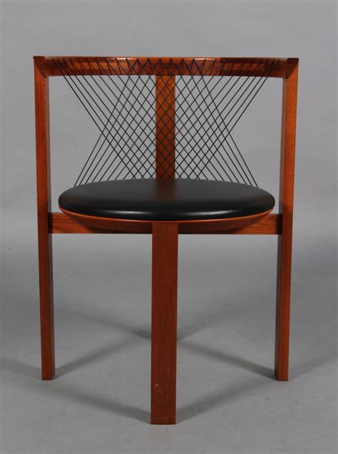 Niels J Rgen Haugesen Stol Af Mahogni Model String Chair