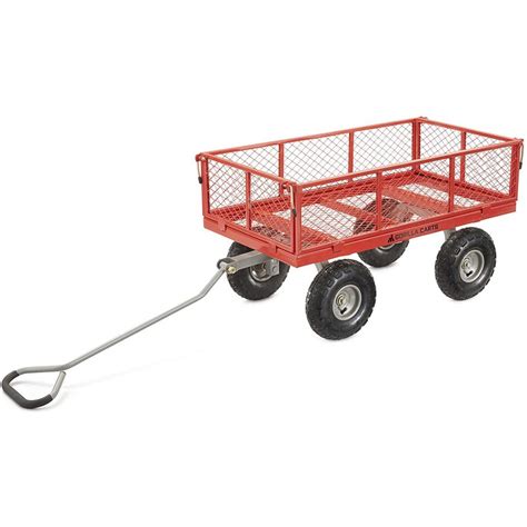 Gorilla Carts Gor800 Com Steel Utility Cart With Removable