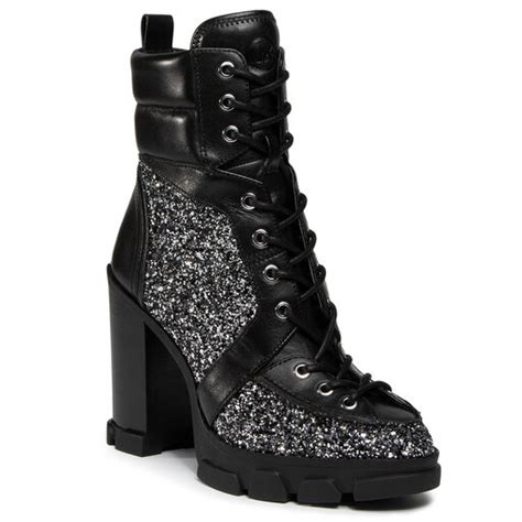 Botines Michael Michael Kors Ridley Lace Up Bootie F Rihe D Blk