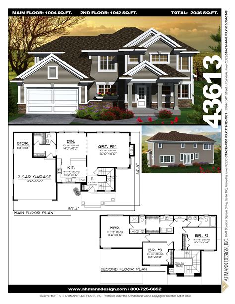 Ahmann Design Plan 43613. This two-story home will make a traditional ...