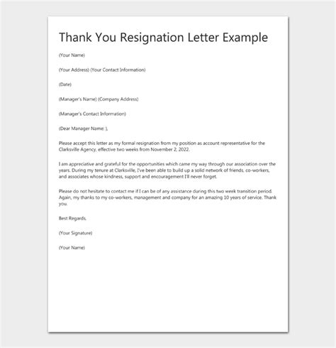 40 Best Resignation Letter Examples And Templates Word Pdf