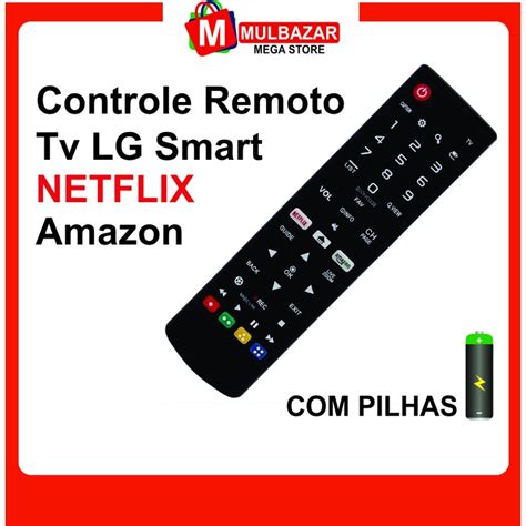 Controle Remoto Tv LG Smart Netflix Amazon Akb75095315 Shopee Brasil