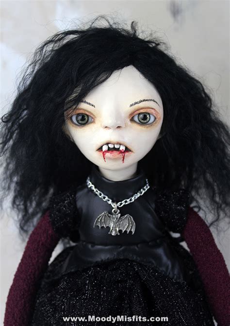 Gothic Vampire Doll - Spooky Handmade Dolls