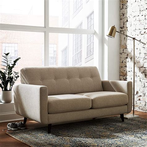 Rivet Sloane Mid Century Modern Tufted Loveseat Sofa Couch