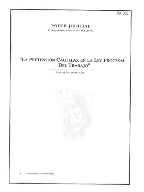 Pdf Tema Iii Medidas Cautelares En El Proceso Laboral Parte Pdf