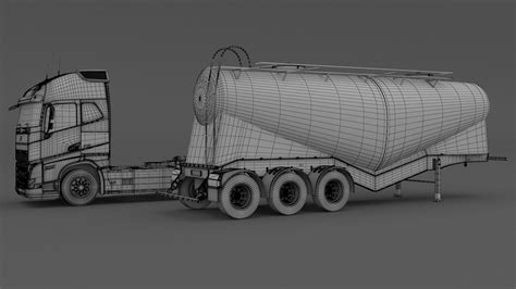 Volvo Fh16 2021 With Cement Trailer 3d Model By Alpha3dst