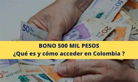 Bono De Mil Pesos Qu Es Y C Mo Acceder En Colombia