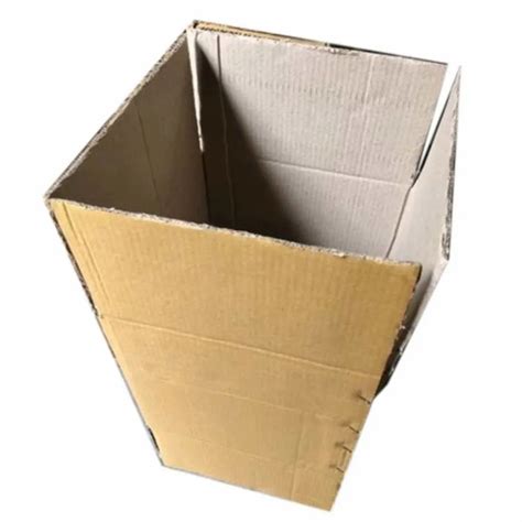 Rectangular Single Wall 3 Ply Brown Corrugated Packaging Box Size