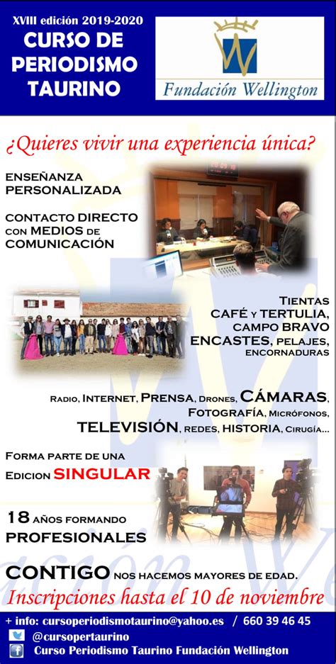 Curso De Periodismo Taurino Fundaci N Wellington