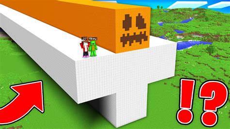 Jj And Mikey Spawn Super The Longest Iron Golem Of Blocks In