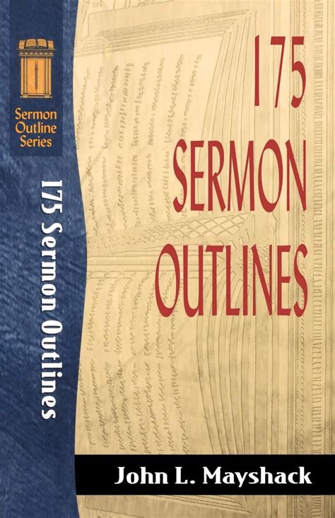 Sermon Outline: 175 Sermon Outlines (Paperback) - Walmart.com