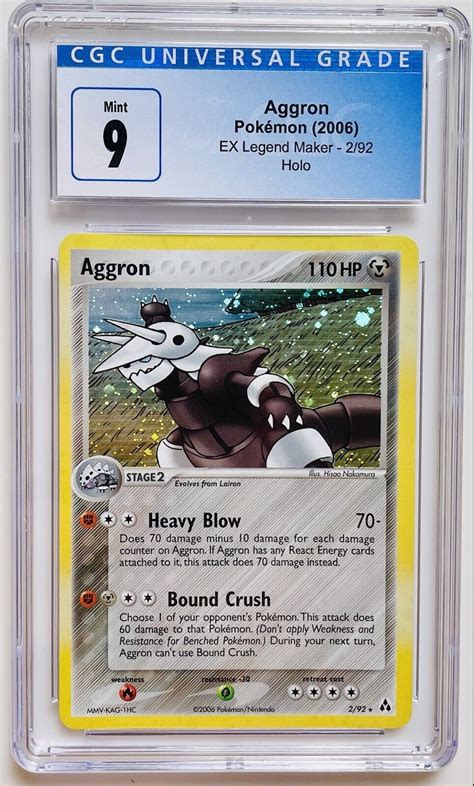 2006 Pokemon Aggron 2 92 Ex Legend Maker Holo Rare CGC 9 MINT Psa EBay