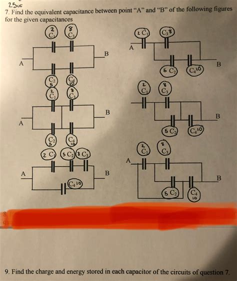 Solved 250f 1 Find The Equivalent Capacitance Between Point