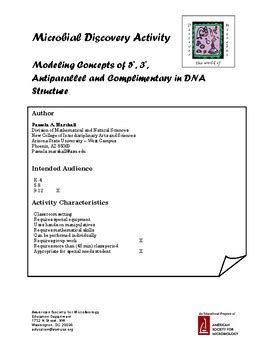 Modeling Concepts of 5’, 3’, Antiparallel and Complimentary in DNA ...