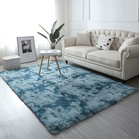 Norcks Tapis Salon Shaggy Moelleux Antid Rapant Tapis Chambre Poils