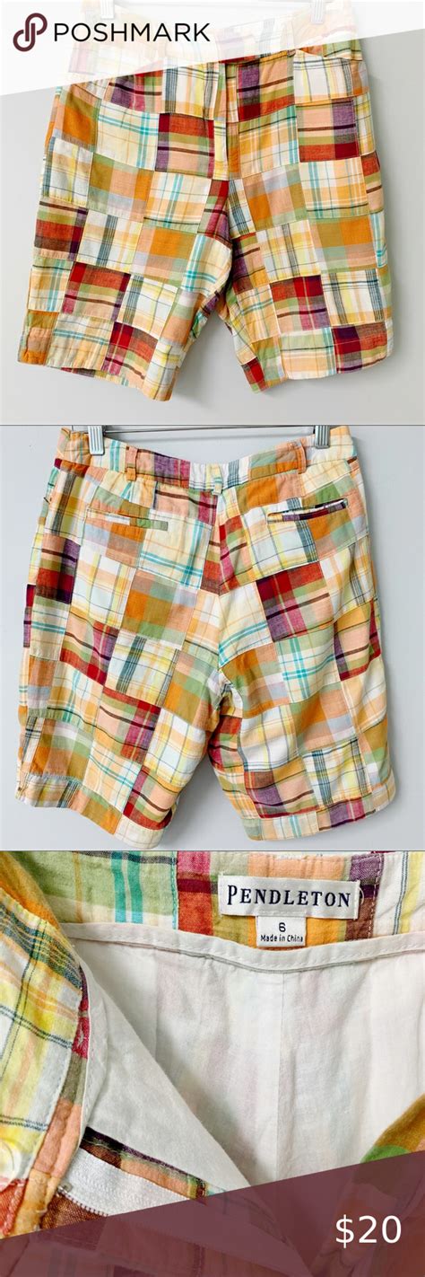 Pendleton Patchwork Plaid Bermuda Shorts Pendleton Bermuda Shorts